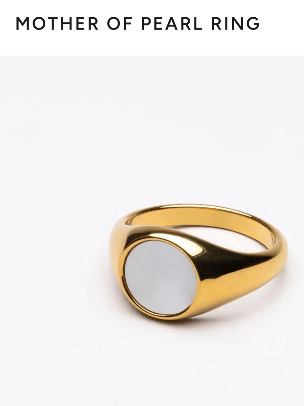 Mother of Pearl Signet Ring